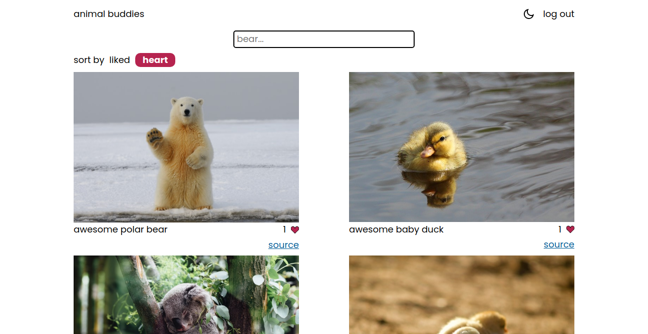 animal buddies home page